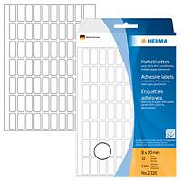 Étiquettes multi-usages, Herma 2320, 8x20mm, grand paquet, blanc, 2240 pièces
