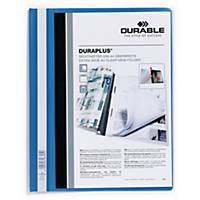 Durable Duraplus 2579 snelhechtmap A4 PVC personaliseerbaar blauw