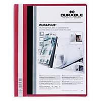 Durable Duraplus 2579 snelhechtmap, A4, PVC, personaliseerbaar, rood, per map
