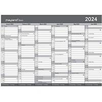 Kalender Mayland Basic 2685 00, 2 x 6 måneder, 2023, A3, grå
