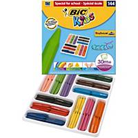 Pastel Bic® Kids Plastidecor Triangle, couleurs assorties, boîte de 144 pastels