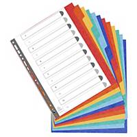 Exacompta extra wide neutral dividers 12-tabs cardboard 23-holes