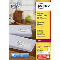 Avery Recycled Labels, 99.1 x 38.1 mm, 14 Labels Per Sheet