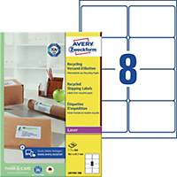 Avery Zweckform Versand-Etiketten Recycling LR7165-100 99,1x67,7mm naturweiß