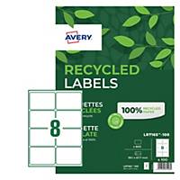 Avery Recycled Labels, 99.1 x 67.7 mm 8 Labels Per Sheet, 800 Labels Per Pack
