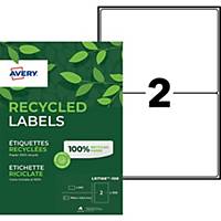 Etiquette adresse recyclée Avery - LR7168 - 199,6 x 143,5 mm - blanche - par 200