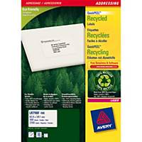 AVERY LASER LABELS RECYCLED LR7167 - 199.6 X 289.1 MM - BOX OF 100