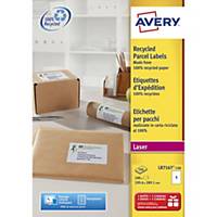 Avery Recycled Labels, 199.6 x 289.1 mm, 1 Label Per Sheet