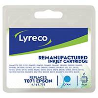 Cartucho de tinta Lyreco Epson T0712 compatible - C13T07124012  - cian
