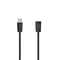 Hama USB hosszabbító kábel, típus: A-A, 1,5 m, fekete