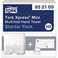Distributeur de serviettes multifold Tork Xpress® mini H2, blanc, la pièce