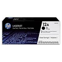 HP 12A Q2612AD laservärikasetti dualpack musta, 1 kpl=2 kasettia
