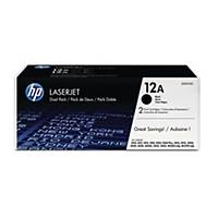 HP 12A 2-Pack Black Original Laserjet Toner Cartridges (Q2612AD)