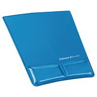 Fellowes 9182201 Health-V Chrystal mousepad wrist rest gel blue