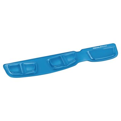 Fellowes  91831 Keyboard Wrist Rest With Microban Crystal Gel Blue