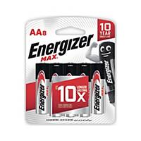 ENERGIZER Max E91 Alkaline Batteries AA Pack Of 8