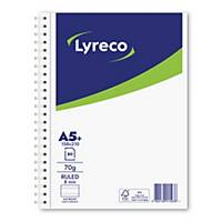 Lyreco FSC cahier spiralé A5+ ligné 80 feuilles