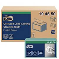 TORK COLOUR CODED CLOTHS GREEN - BOX OF 40