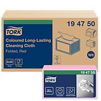 Special cloths Tork 194750, 1-ply, red, pack of à 40 pieces
