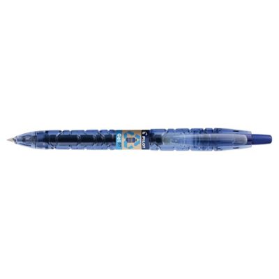 Stylo roller rétractable Pilot BeGreen B2P Gel, pointe moyenne, encre gel bleue
