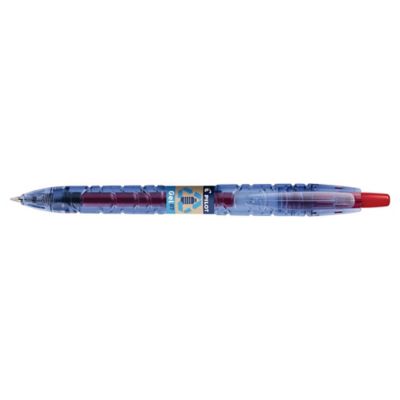 Stylo roller rétractable Pilot BeGreen B2P Gel, pointe moyenne, encre gel rouge
