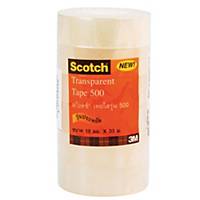 SCOTCH 500 Clear Tape 3/4   X 36 Yards 1   Core- Pack Of 6