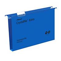 Rexel Crystalfile Extra Foolscap Suspension File 30mm Base Blue – Pk 25