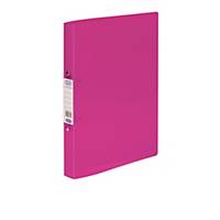 Elba Snap Ring Binder A4 20mm Cap, 40mm Spine 2 O-Ring Pink - Pack of 10