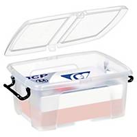 Aufbewahrungsbox Strata by Cep, für 12 Liter Inhalt, mit Deckel, transparent