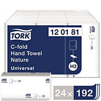 Tork universal 120181 handdoekjes, 1-laags, 31 x 25 cm, naturel, 24 pakken