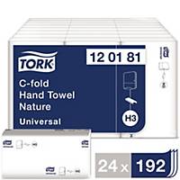 Fold towels Tork Universal 120181, C-fold, 1-ply, pack of 24x192 pieces