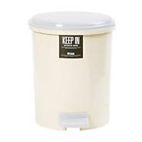 KEEP IN RW9084 Litter Bin with Lid 10L Cream