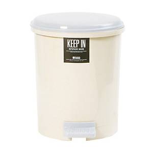 KEEP IN RW9084 Litter Bin with Lid 10L Cream