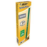 BIC Bleistift Conte Evolution 650, Härtegrad: HB, grün lack. Schaft, 12 Stück