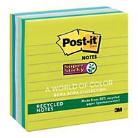 POST-IT 675-6SST SUPER STICKY RECYCLED NOTES 4   X 4   - PACK OF 6