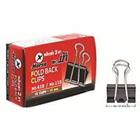 HORSE 113 Double Clip 15mm Black - Box of 12