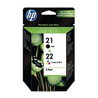 HP 21 Black/22 Tri-Colour 2-Pack Original Ink Cartridges (SD367AE)