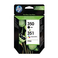 HP 350 Black/351 Tri-Colour 2-Pack Original Ink Cartridges (SD412EE)
