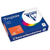 Clairefontaine Trophée 1763 papier couleur A4 120g orange brill. - ram.250 flls