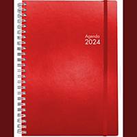 Agenda Simplex Simply 40122, 1 Woche auf 2 Seiten, A5, rot