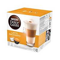 Nescafé Dolce Gusto coffee capsules, latte macchiato, pack of 16