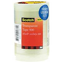 SCOTCH 500 Clear Tape 1   X 36 Yards 3   Core - Pack Of 6