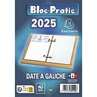 Bloc éphéméride Exacompta Bloc-Pratic - 2025 - date à gauche