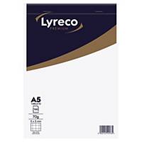 Bloc-notes Lyreco Premium - A5 - 100 pages - blanc quadrillé