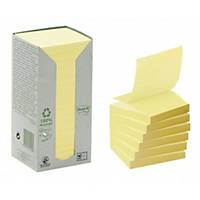Post-It 100 Recycled Z Notes 76 X 76mm Yellow - Pack of 16 Pads
