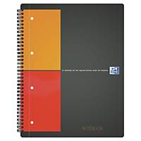 Oxford International White A4 Wirebound Squared Notebook - 80 Sheet