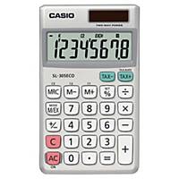 Kapesní kalkulačka Casio SL-305 ECO, 8 místný displej, šedá