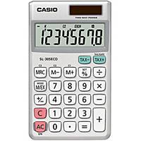 Calculadora de bolsillo Casio SL-305 ECO - 8 dígitos -plata