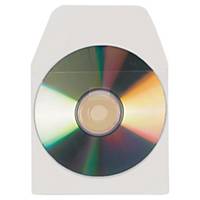 Tasca per CD Djois 6832-10, 127x127 mm, adesiva, confezione da 10 pezzi