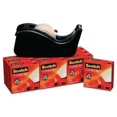Klebeband Scotch Crystal 600, 19 mmx33 m, Pk. à 10 Stk. + Abroller C60 gratis